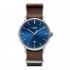Montre Cluse bleue, bracelet cuir