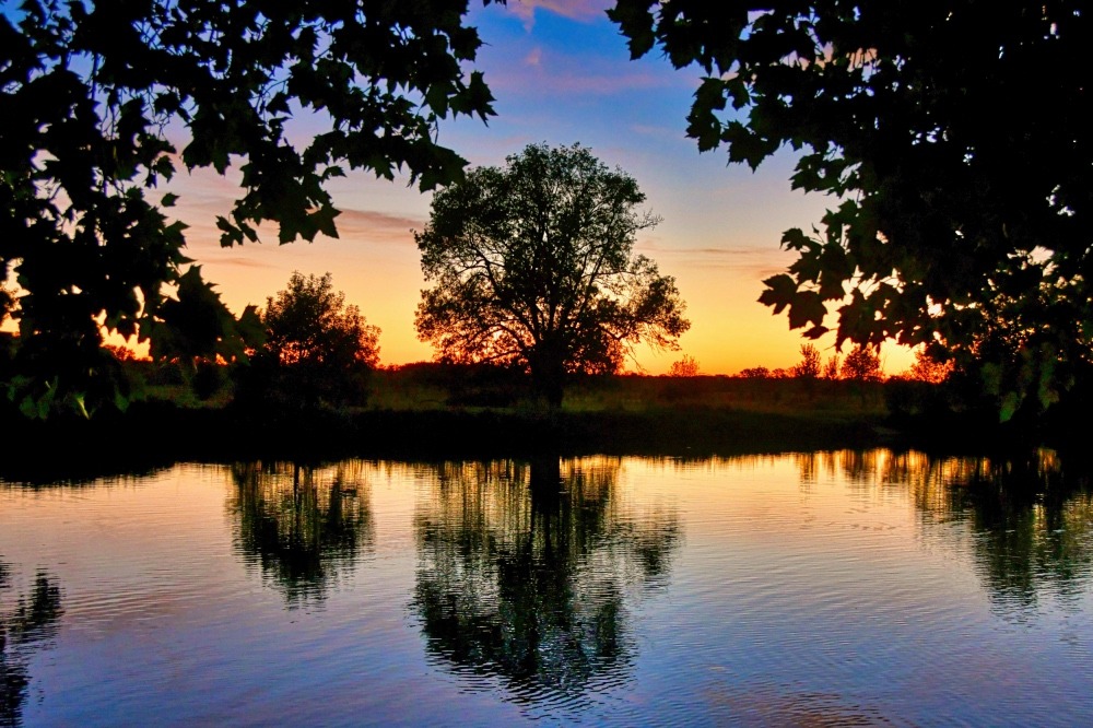 Coucher de soleil sur la Charente