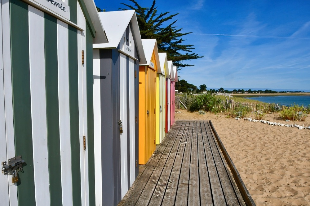 Cabines de plage sur l'île d'Oléron