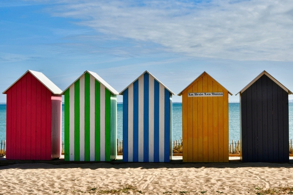 Cabanes de plages à La Brée-les-Bains